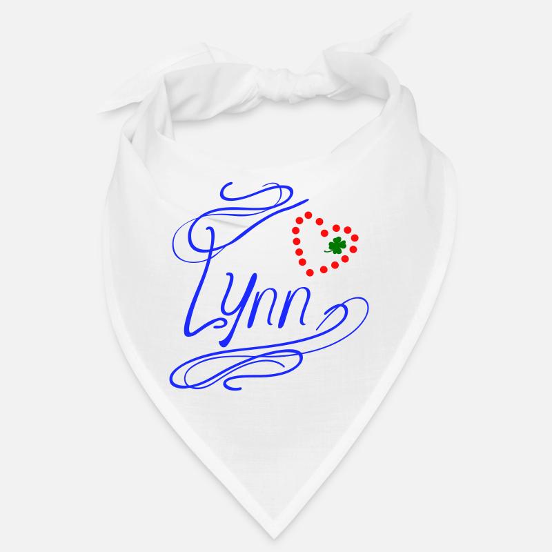 Lynn mit Herz und Kleeblatt - Bandana - Weiß