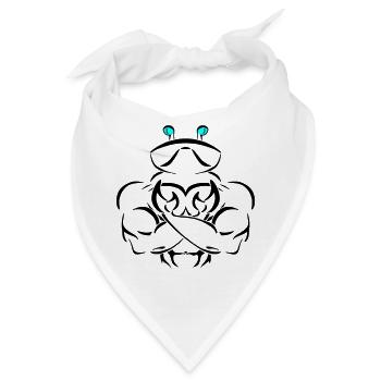 Alpha cancer Deluxe - Bandana - Weiß - Vorne