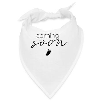 Coming Soon Schriftzug Baby - Bandana - Weiß - Vorne