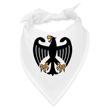 Bundesadler Deutschland Adler Wappen - Bandana - Weiß - Vorne