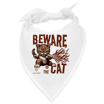 Vorsicht vor der Katze - Bandana - Weiß - Vorne