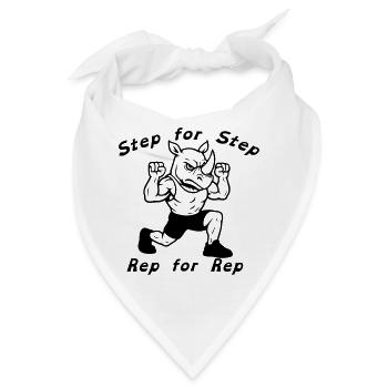 Nashorn Bei Übung - Bandana - Weiß - Vorne