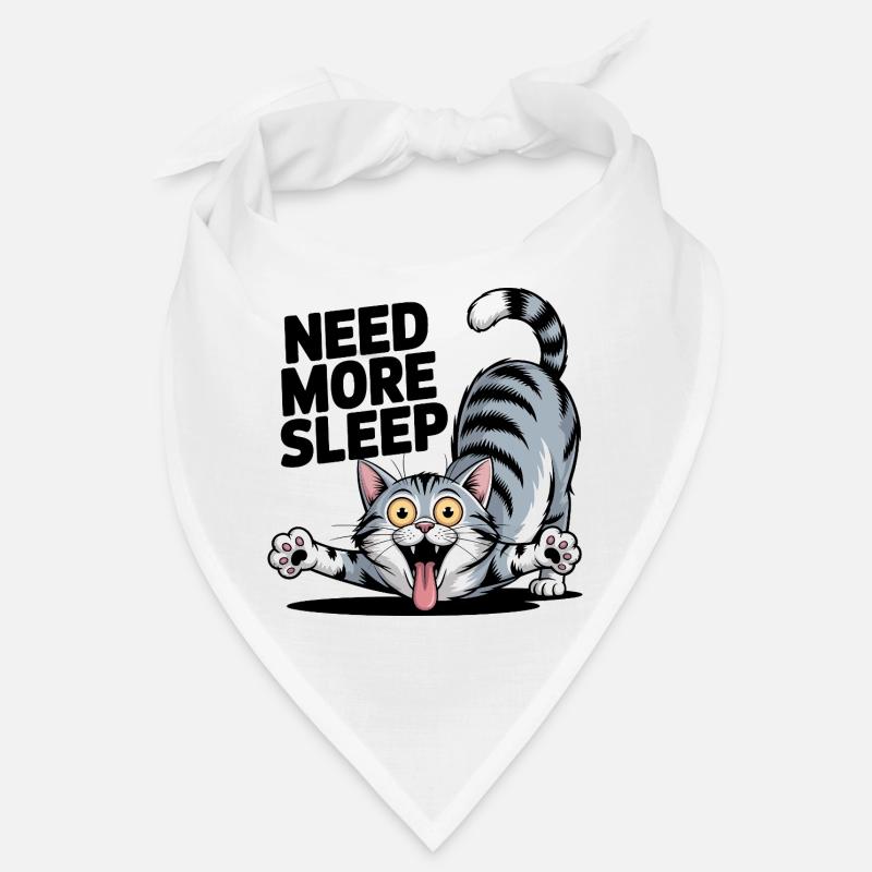 Need More Sleep Funny Cat Bandana