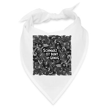 Kunstvolles Schwarz Bunt Gerechtigkeit - Bandana - Weiß - Vorne