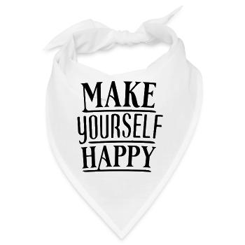 Make yourself happy Selbstfindung & Glückseligkeit - Bandana - Weiß - Vorne