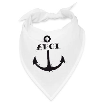 Anker Ahoi - Bandana - Weiß - Vorne