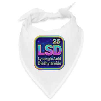 Neon Psychedelisch Acid Retro - Bandana - Weiß - Vorne