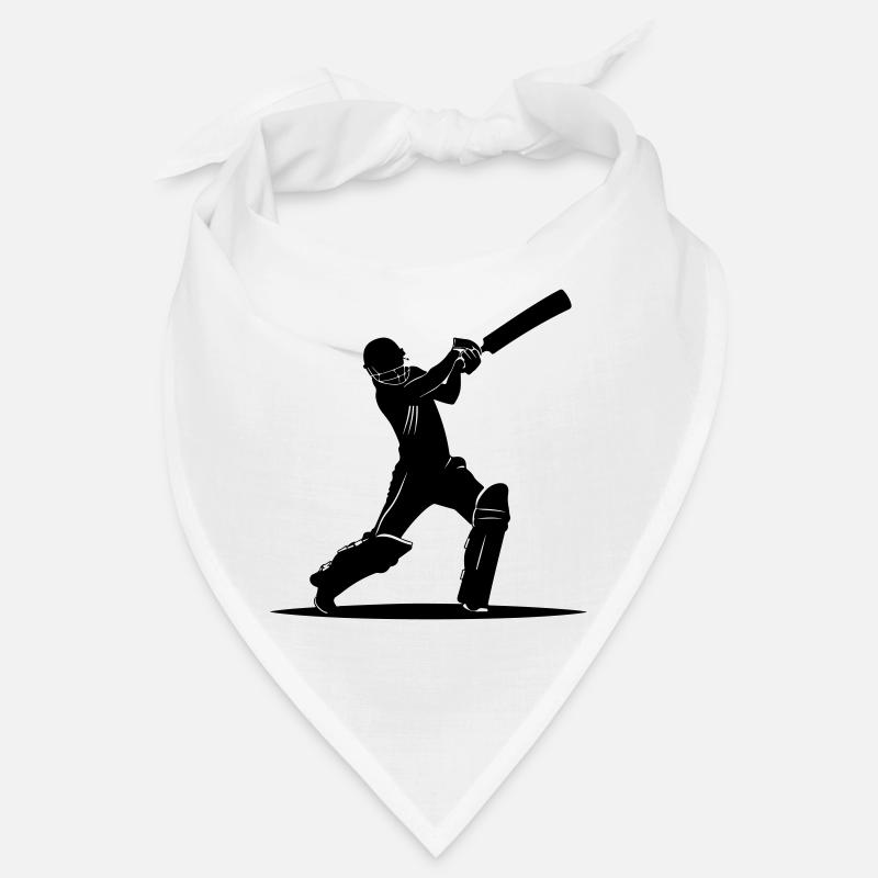 Silhouette de batteur de cricket Bandana