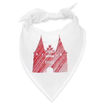 Holstentor Lübeck Rot - Bandana - Weiß - Vorne