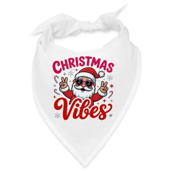 Weihnachtsstimmung Santa Peace Zeichen - Bandana - Weiß - Vorne