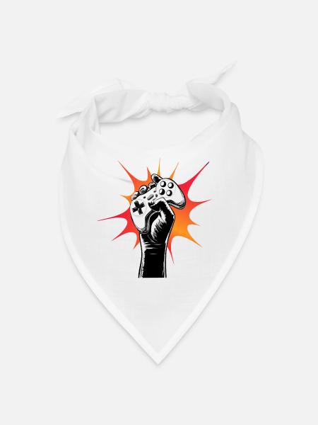 Gamer Power Controller Motiv - Bandana - white - Front