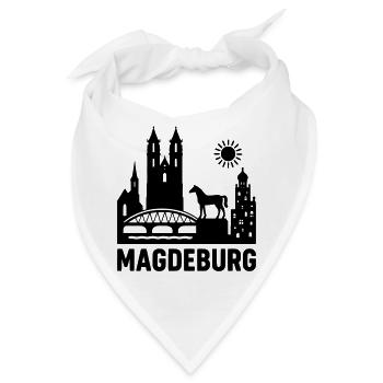 magdeburg silhouette - Bandana - Weiß - Vorne