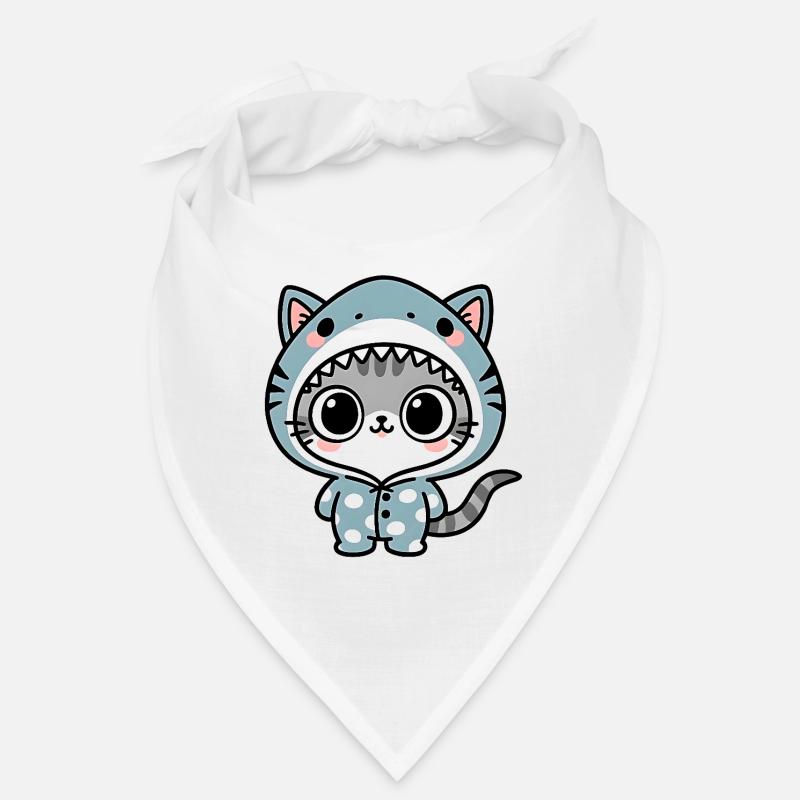 Chat Requin Câlin Onesie Bandana