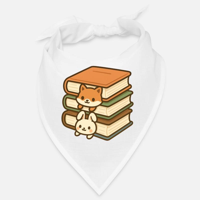 Kawaii Book Stack Duo Bandana
