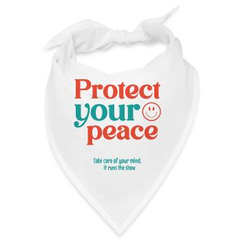 Beschütze deinen Frieden - Bandana - Weiß - Vorne