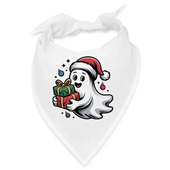 Weihnachtsgeist mit Geschenken - Bandana - Weiß - Vorne