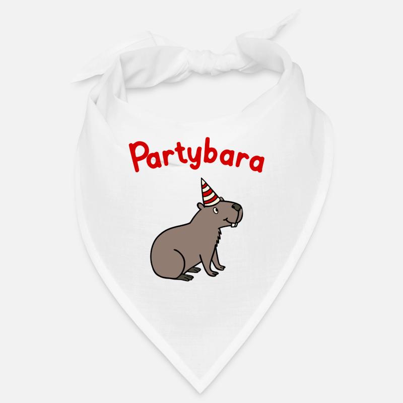 Partybara – the cheerful capybara with a party hat Bandana