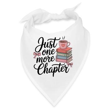 Just One More Chapter – Cozy Booklover Design - Bandana - Weiß - Vorne