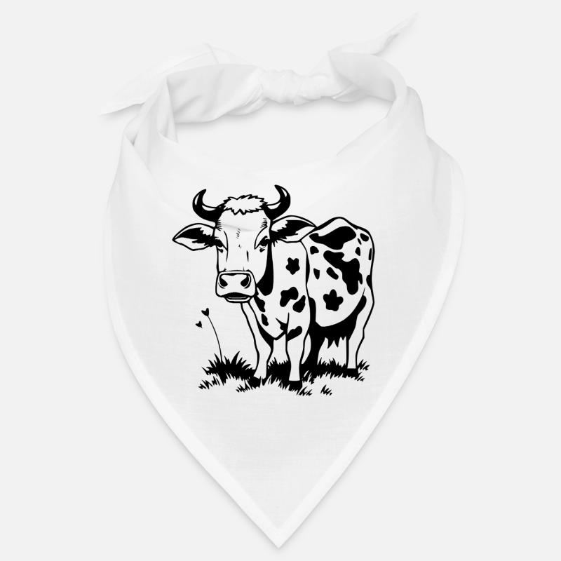 Kuh schwarz Geschenk Bauern Bandana