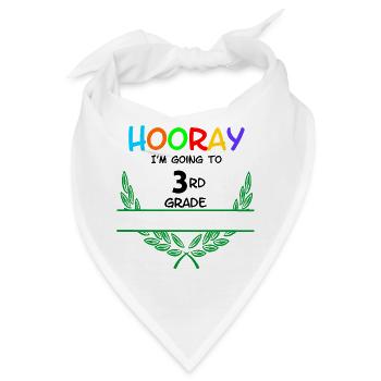 Hurra, ich gehe in die 3. Klasse – Namensraum** - Bandana - Weiß - Vorne