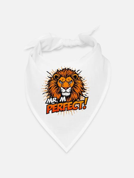 Mr M Perfect Lion Graphic - Bandana - white - Front