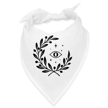 Mystic Yule mit Auge - Weihnachten Julfest - Bandana - Weiß - Vorne