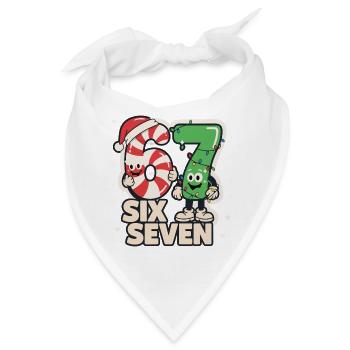 67 Meme Six Seven Weihnachten Geschenk Lustig - Bandana - Weiß - Vorne