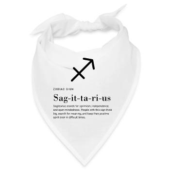 Sagittarius - Zodiac Sign - Bandana - Weiß - Vorne