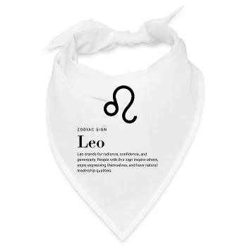 Leo - Zodiac Sign - Bandana - Weiß - Vorne