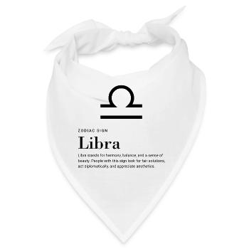 Libra - Zodiac sign - Bandana - Weiß - Vorne