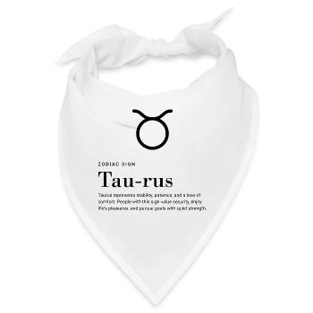 Taurus - Zodiac sign - Bandana - Weiß - Vorne
