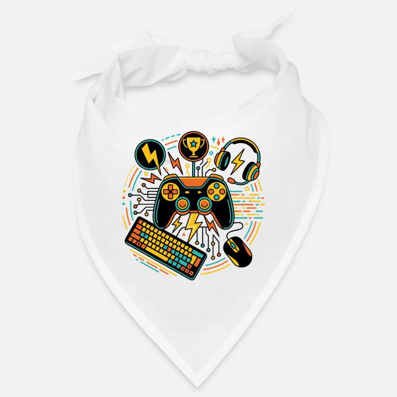 Motif de manette de jeu néon Bandana