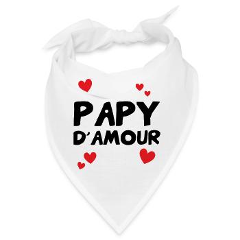 Opa der Liebe – Familien-Zärtlichkeits-Humorgeschenk - Bandana - Weiß - Vorne