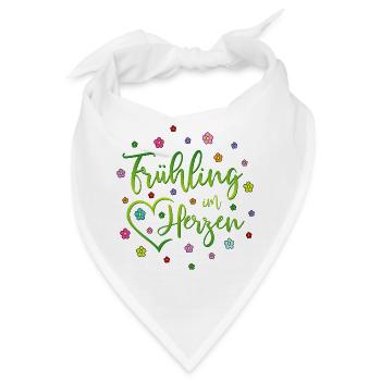 Frühling im Herzen - Bandana - Weiß - Vorne
