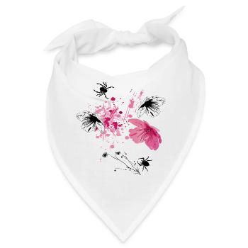  Blüten Fantasie - Bandana - Weiß - Vorne