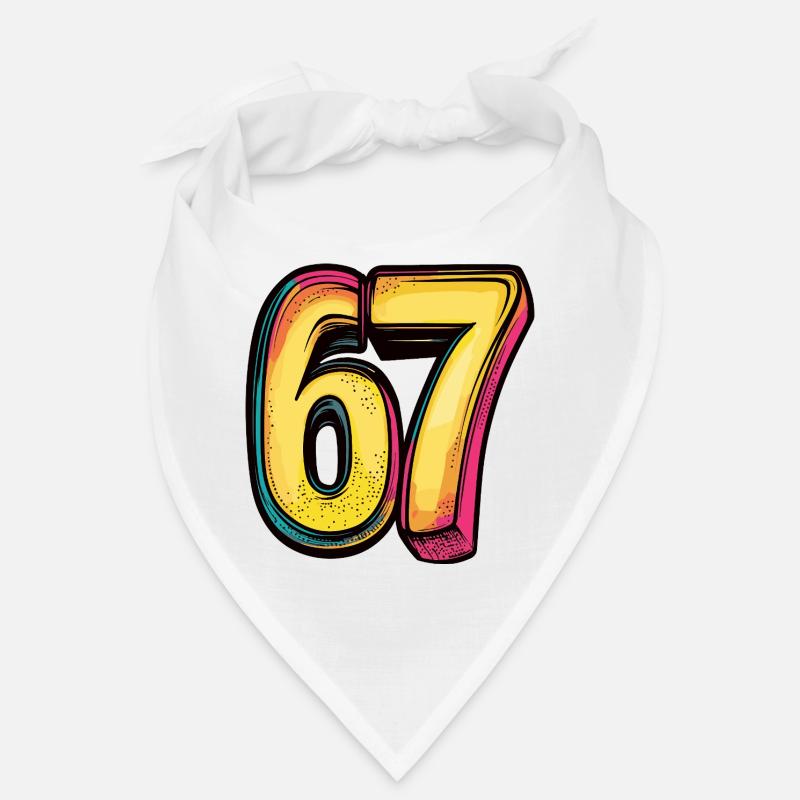 67 Numéro Coloré Bandana
