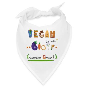 Vegan oder Bio - Bandana - Weiß - Vorne