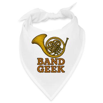 Band-Geek-Messing-Tuba-Ikone - Bandana - Weiß - Vorne