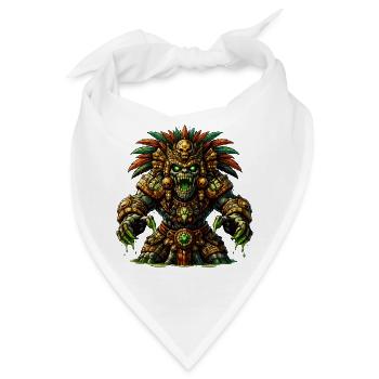 Totemkrieger der Dschungel Azteken - Bandana - Weiß - Vorne