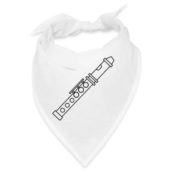 Flöte - Bandana - Weiß - Vorne