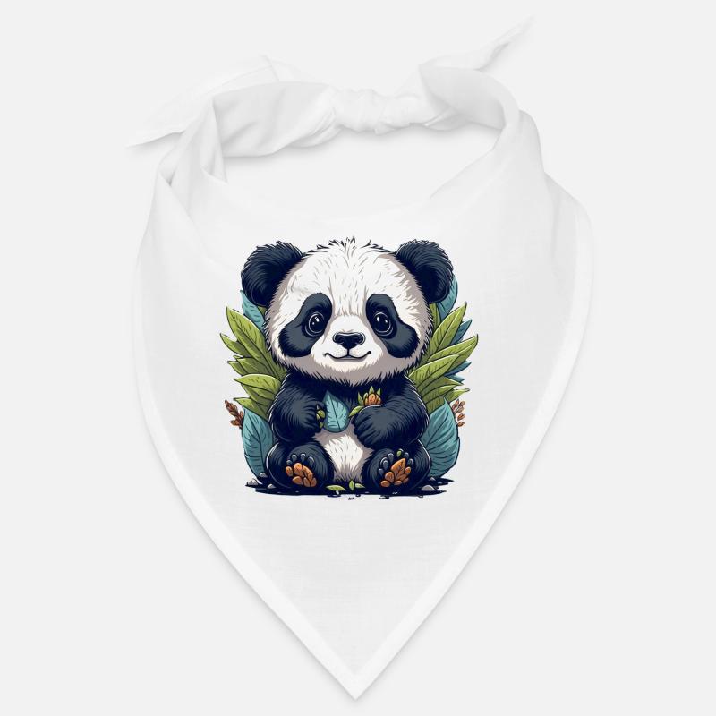 Le panda dans la forêt de feuilles Bandana