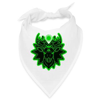 Mystic Deer: Wächter der geometrischen Natur - Bandana - Weiß - Vorne