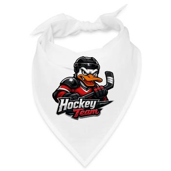 Ente Hockey Maskottchen - Bandana - Weiß - Vorne