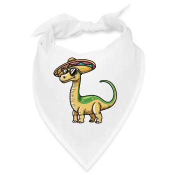 Dinosaurier brontosaurus Sombrero - Bandana - Weiß - Vorne