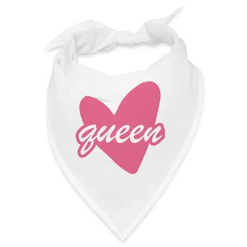 Queen Heart Script Herz Girl - Bandana - Weiß - Vorne
