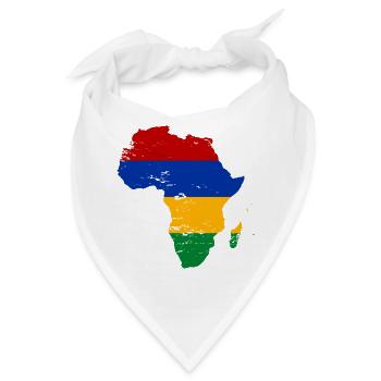 Mauritius Flagge Afrika - Bandana - Weiß - Vorne