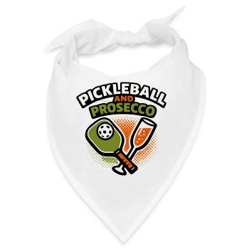 Pickleball und Prosecco Fusion - Bandana - Weiß - Vorne