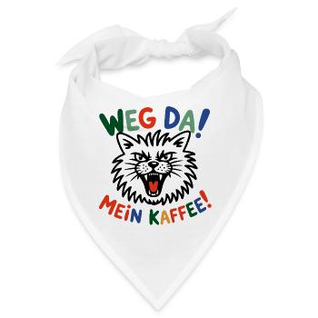 Weg Da Mein Kaffee - Bandana - Weiß - Vorne