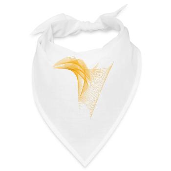 Abstrakte Orange Sinewave - Bandana - Weiß - Vorne