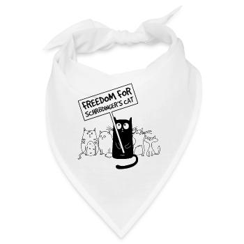 Schrödingers Katze Physik Nerd Geschenk - Bandana - Weiß - Vorne